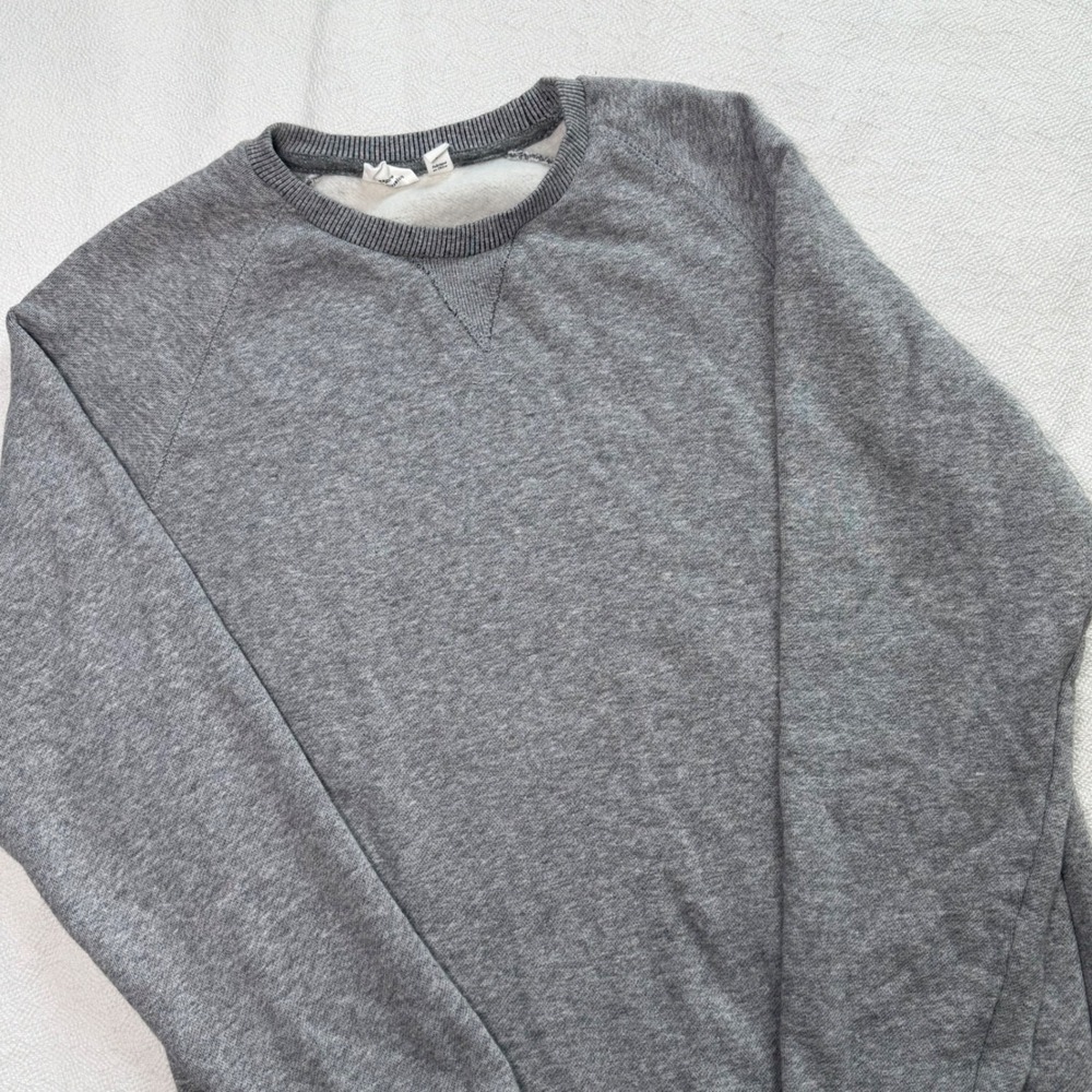 Tentree Heather Gray Organic Cotton Fleece Raglan Sweatshirt Small